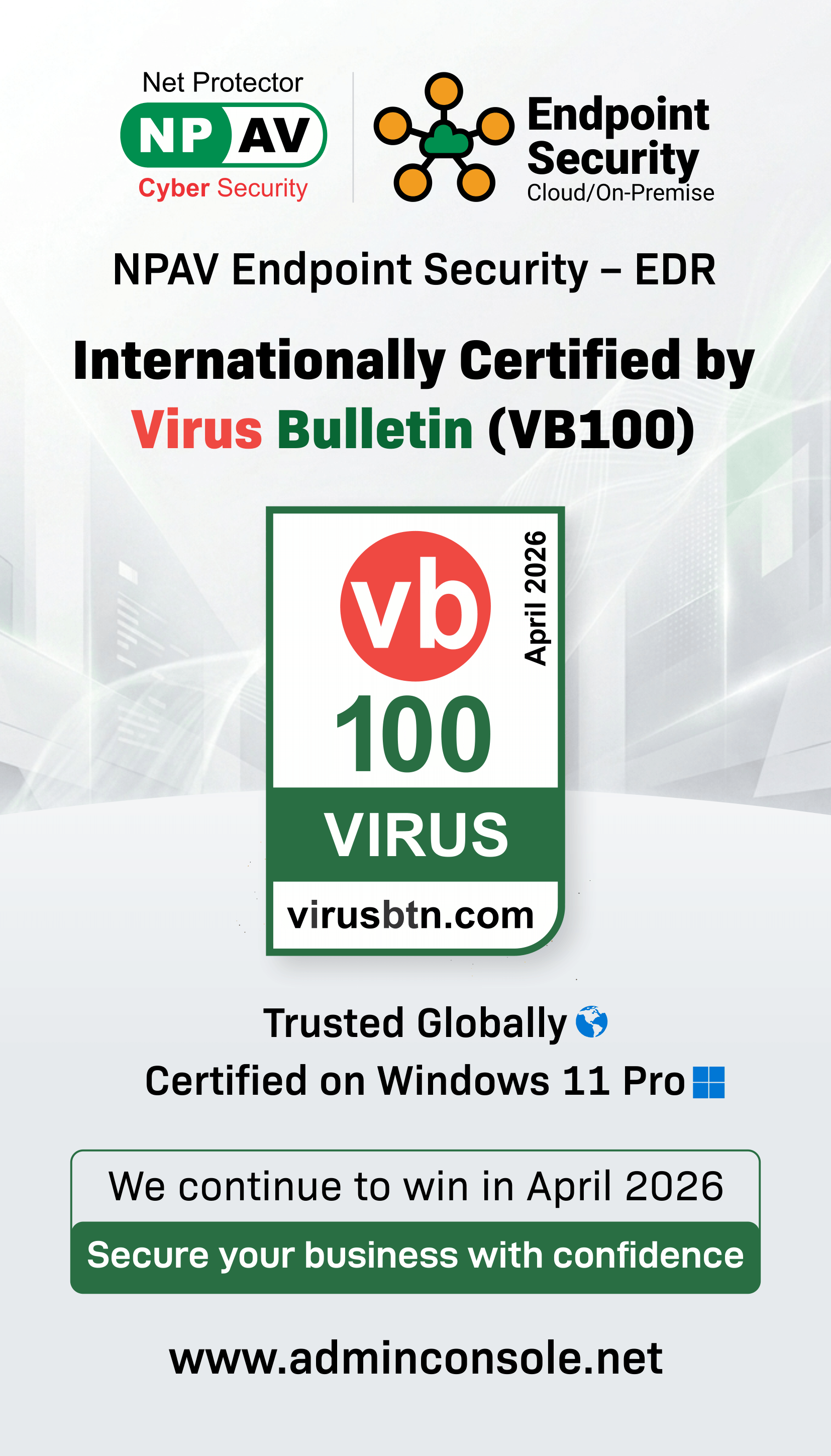VB100 April 2026 Certificate